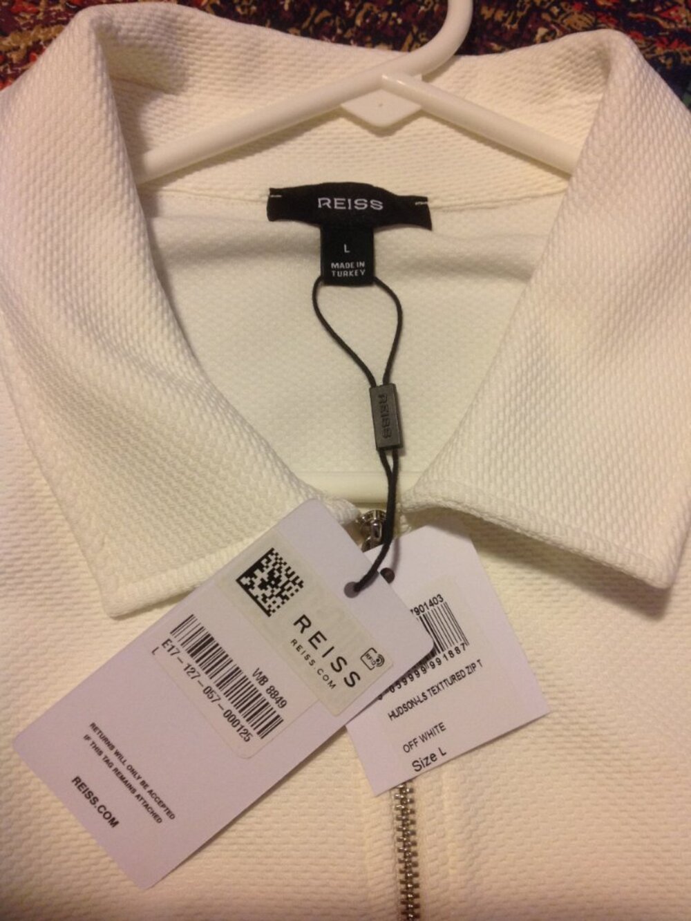 Reiss Men's Lightweight Front Zipper Closure Jacket - Large - New with Tags - Picture 2 of 6
